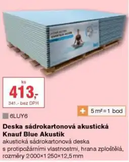 DEK Knauf Blue Akustik deska sádrokartonová akustická nabídka
