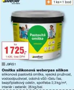 DEK Omítka silikonová weberpas pastovitá nabídka