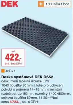 DEK Dek deska systémová ds52 nabídka