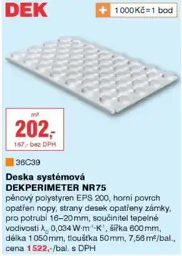DEK Deska systémová dekperimeter nr75 nabídka