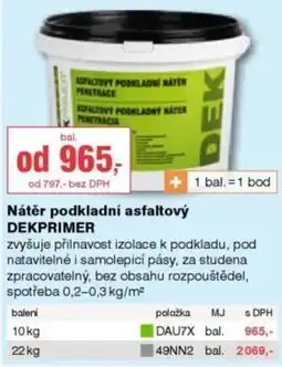 DEK Dekprimer nabídka