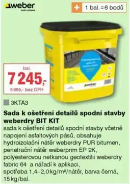DEK Sada k ošetření detailů spodní stavby weberdry bit kit nabídka