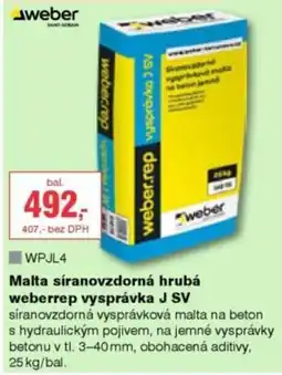 DEK Malta siranovzdorna hruba Weberrep vysprávka j sv nabídka