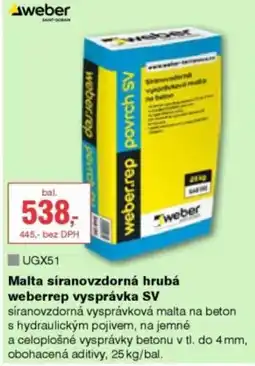 DEK weber malta síranovzdorná hrubá weberrep vysprávka sv nabídka