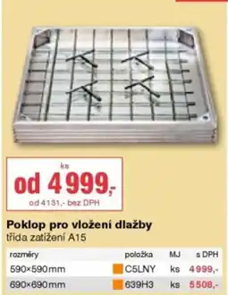 DEK Poklop pro vložení dlažby nabídka