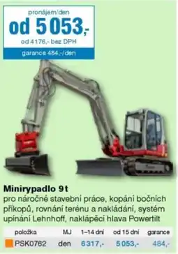 DEK Minirypadlo 9 t nabídka
