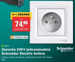 DEK Schneider Electric Zásuvka 230V jednonásobná Asfora nabídka