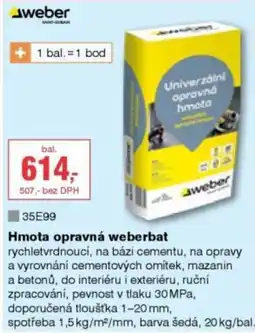 DEK Weberbat hmota opravná nabídka