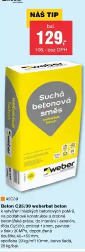 DEK Beton C25/30 Weberbat beton nabídka