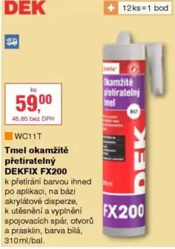 DEK Dek tmel okamžitě přetiratelný dekfix fx200 nabídka