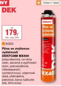 DEK Dekfoam pěna se zvýšenou vydatností mx400 nabídka