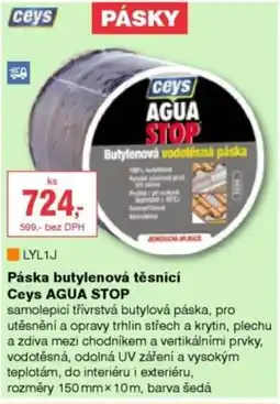 DEK Ceys páska butylenová těsnicí Agua Stop nabídka