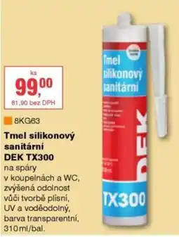 DEK DEK tmel silikonový sanitární TX300 nabídka