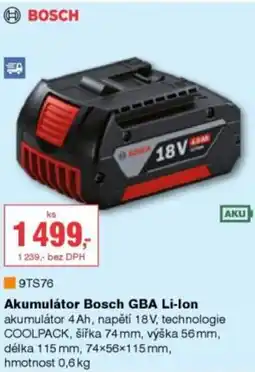 DEK Bosch akumulátor GBA Li-ion nabídka