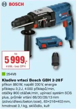 DEK Bosch kladivo vrtací gbh 2-28f nabídka