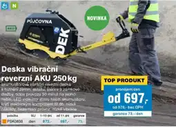 DEK Bomak deska vibrační reverzní AKU 250 kg nabídka