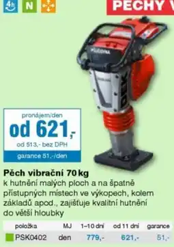 DEK Pěch vibrační 70 kg nabídka