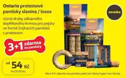 Super Zoo Ontario pamlsky slanina / losos nabídka
