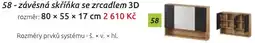 Nábytkáři Čech a Moravy Závěsná skříňka se zrcadlem 3D nabídka