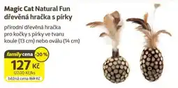 Super Zoo Magic Cat Natural Fun dřevěná hračka s pírky nabídka