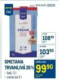 Makro SMETANA TRVANLIVÁ 35 % nabídka