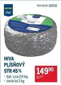 Makro NIVA PLÍSŇOVÝ SÝR 45 % nabídka