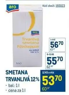 Makro SMETANA TRVANLIVÁ 12% nabídka