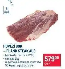 Makro HOVĚZÍ BOK – FLANK STEAK AUS nabídka
