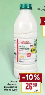 Billa Srdce domova Bio čerstvé mléko 3,5% nabídka