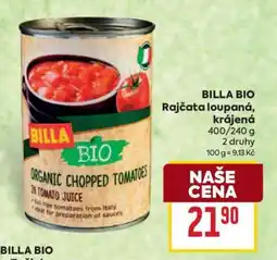 Billa BILLA BIO Rajčata loupaná, krájená nabídka