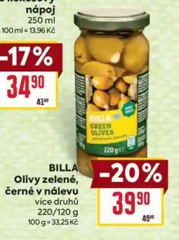 Billa BILLA Olivy zelené, černé v nálevu nabídka