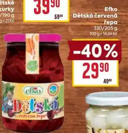 Billa Efko Dětská červená řepa nabídka