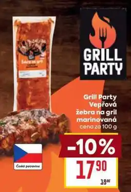 Billa Grill Party Vepřová žebra na gril marinovaná nabídka