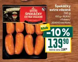 Billa Špekáčky extra vázané nabídka