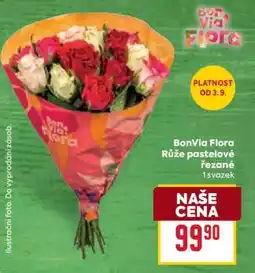 Billa BonVia Flora Růže pastelové řezané nabídka