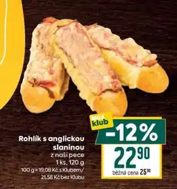 Billa Rohlík s anglickou slaninou nabídka