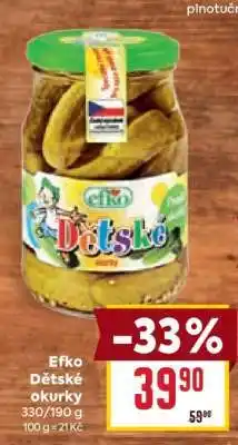 Billa Efko Dětské okurky nabídka