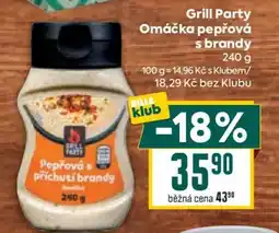 Billa Grill Party Omáčka pepřová s brandy nabídka