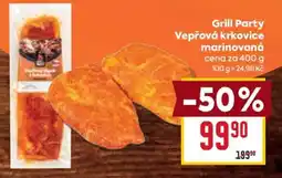 Billa Grill Party Vepřová krkovice marinovaná nabídka