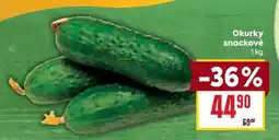 Billa Okurky snackové nabídka