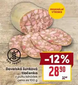Billa Davelská šunková tlačenka nabídka