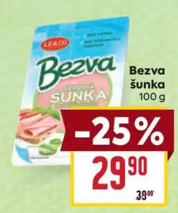 Billa Bezva Šunka nabídka