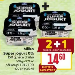 Billa Milko Super jogurt 0% nabídka