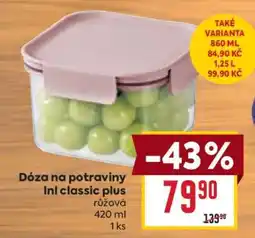 Billa Dóza na potraviny Inl classic plus nabídka