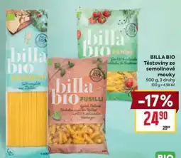 Billa BILLA BIO Těstoviny ze semolinové mouky nabídka