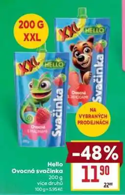Billa Hello Ovocná svačinka nabídka