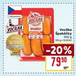 Billa VOCÍLKA Špekáčky nabídka