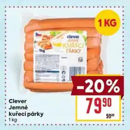 Billa Clever Jemné kuřecí párky nabídka