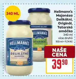 Billa Hellmann’s Majonéza Delikátní, Originál, Tatarská omáčka nabídka