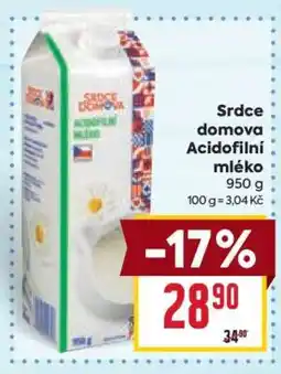 Billa Srdce domova Acidofilní mléko nabídka